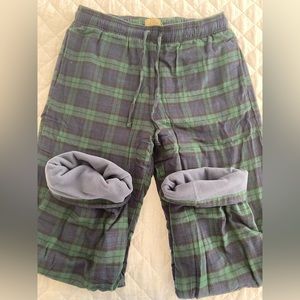 NWT LL Bean Men’s Flannel and Fleece Lined Plaid Pajama Pant